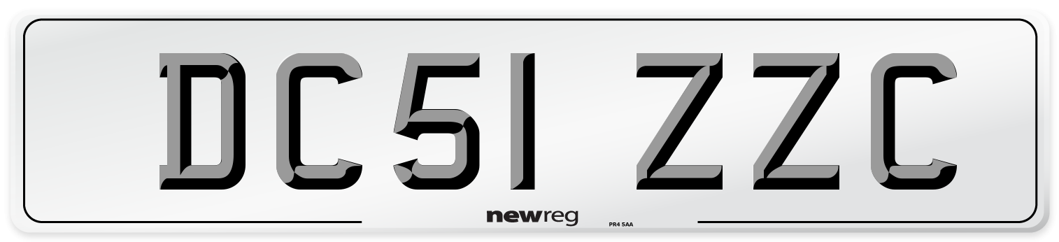 DC51 ZZC Number Plate from New Reg